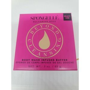 Spongelle Bulgarian Rose Cleansing Body Wash Infused Multi-Use Buffer 3oz- New
